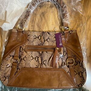 Bradley Brown Snake Print Shoulder Bag